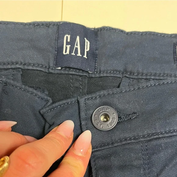 GAP Women's Stretch Skinny Navy Blue Trousers Size 4 - Picture 3 of 6